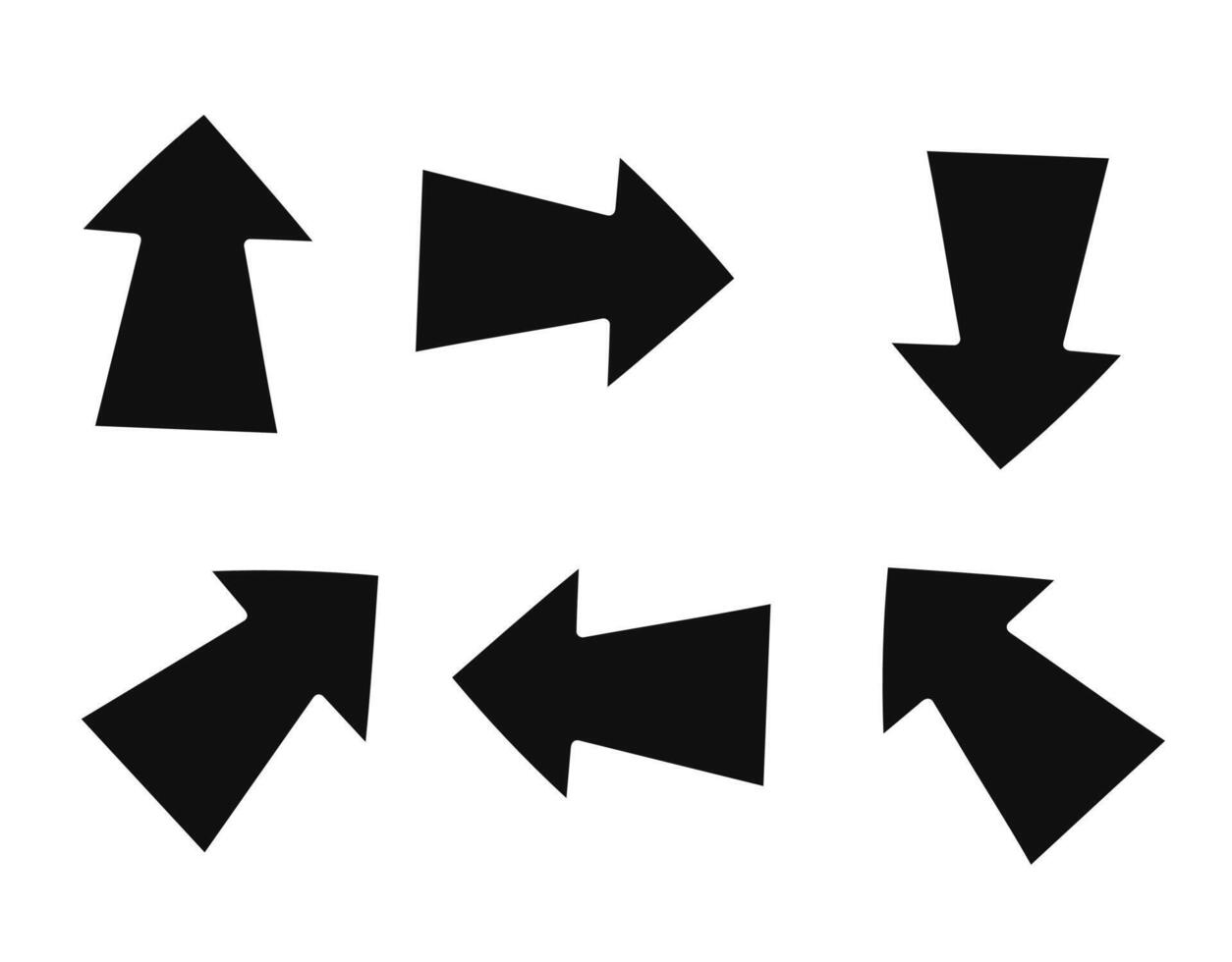 Black arrow flat collection illustration vector