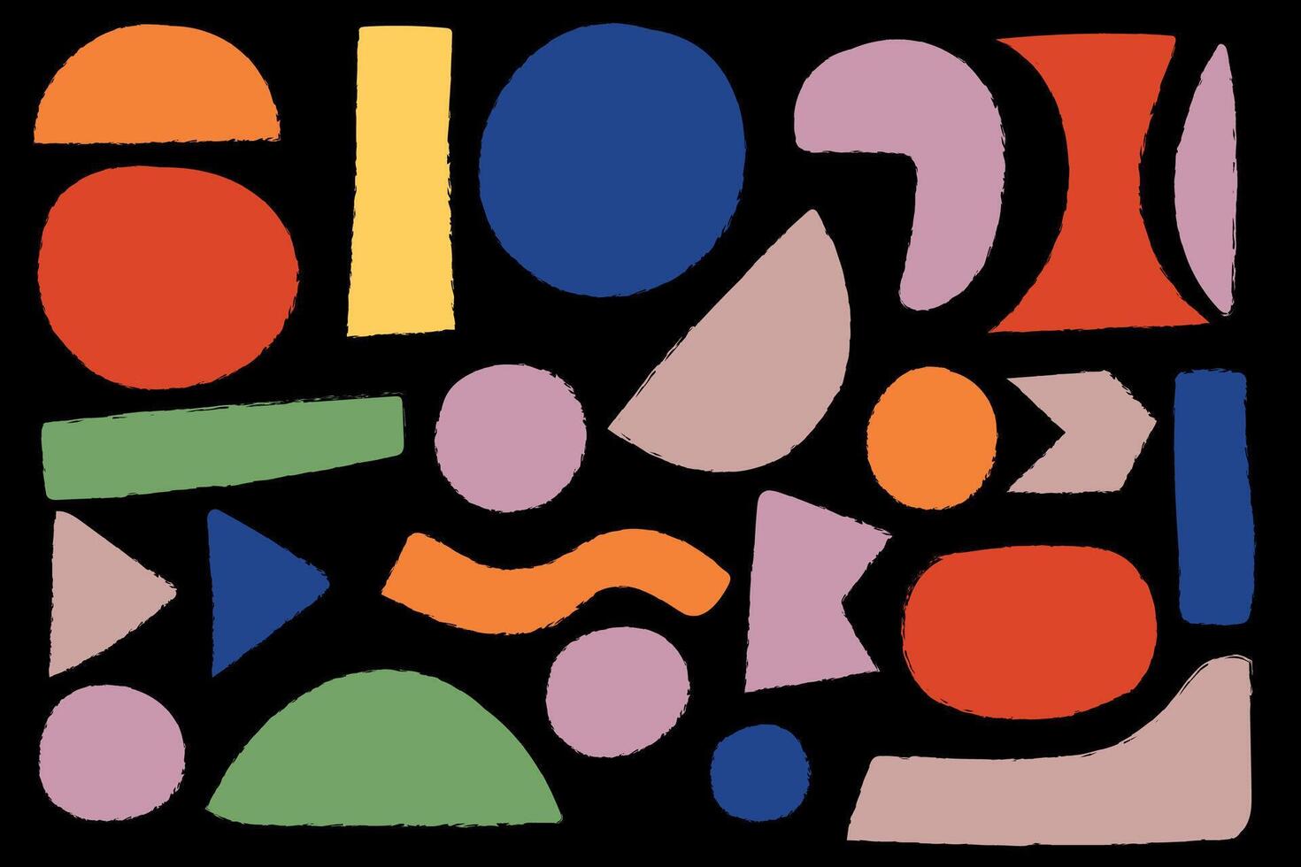 Abstract Geometric Shapes in Bold Colors Background vector