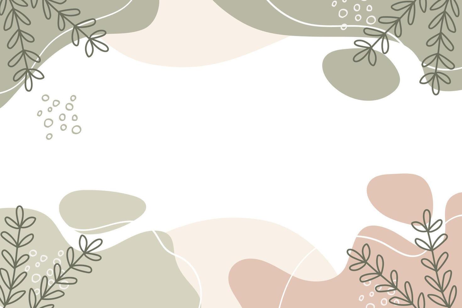 Botanical Abstract Hand drawn Background vector