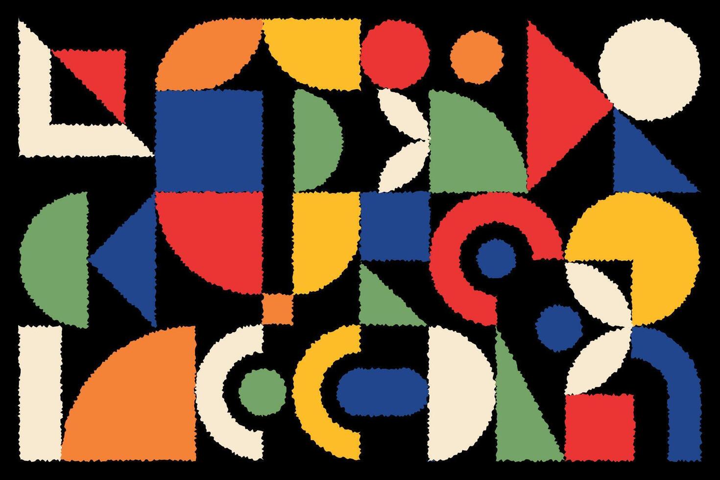 Abstract Geometric Shapes in Bold Colors. Illustration vector