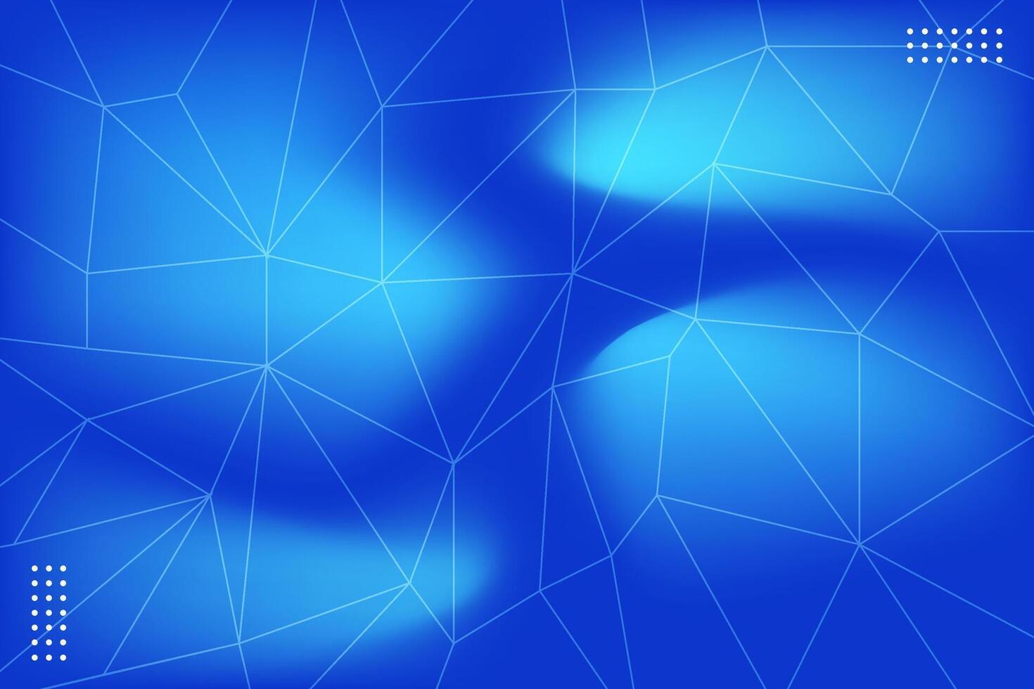 Abstract Technology Blue Geometric Triangular Background with Gradient vector
