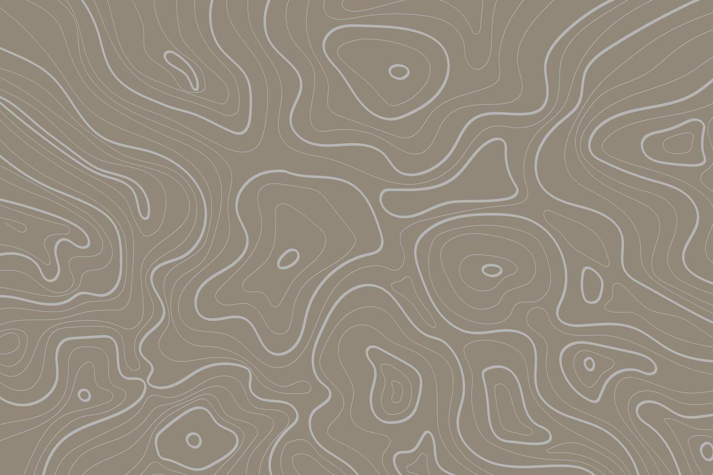 Stylized Topographic Contours in Lines and Brown. illustration vector