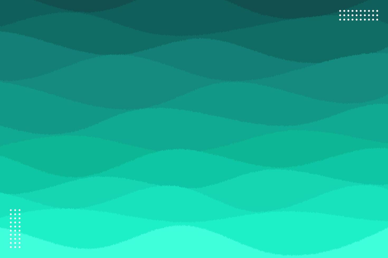 Green Waves Background Illustration vector