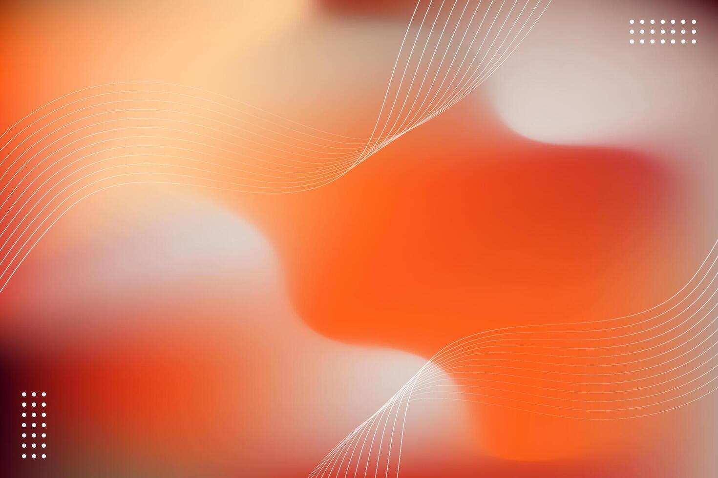 Modern Abstract Gradient Orange Background with Flowing Lines vector