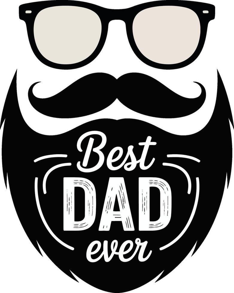 Stylish graphic design celebrating Best Dad ever vector
