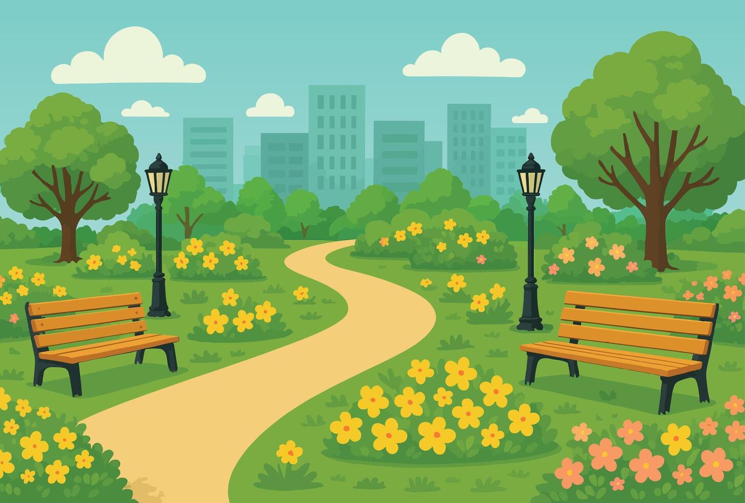 Cartoon Desert Scene vector