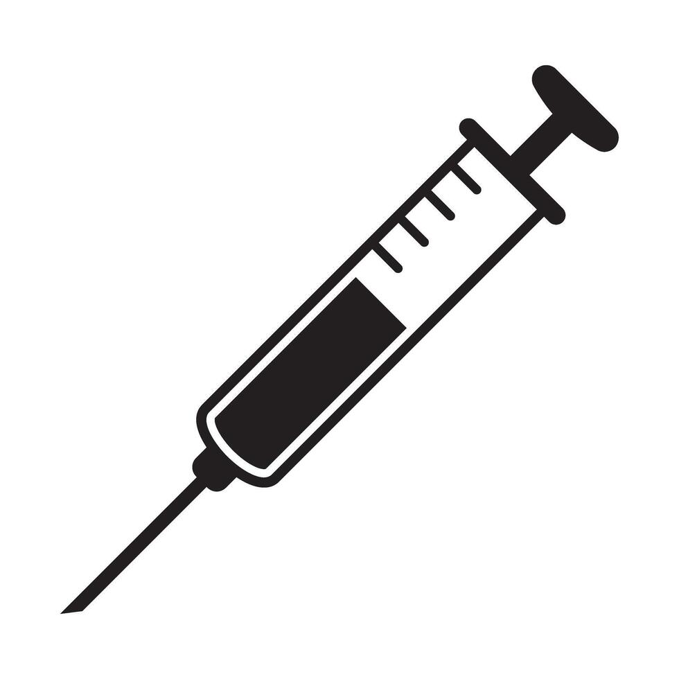 Syringe icon. Injection icon sign symbol. vector