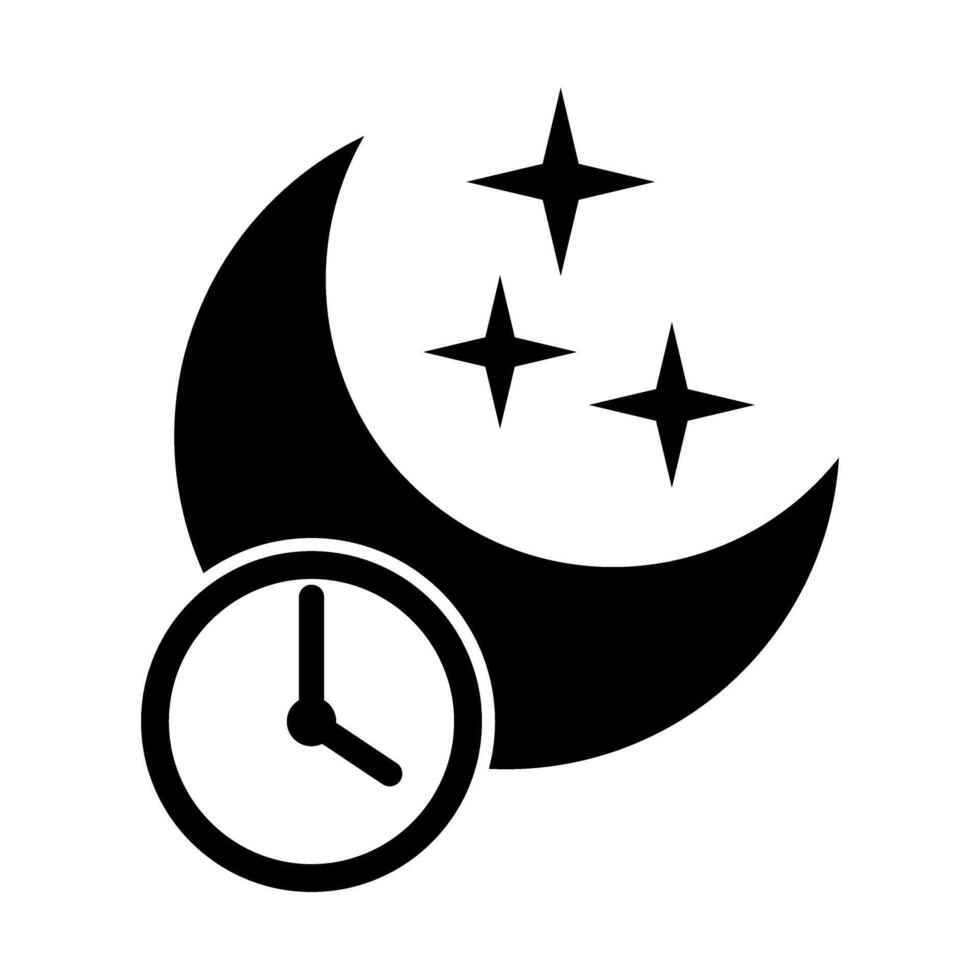 Sleep time mode simple icon. Night icon. vector