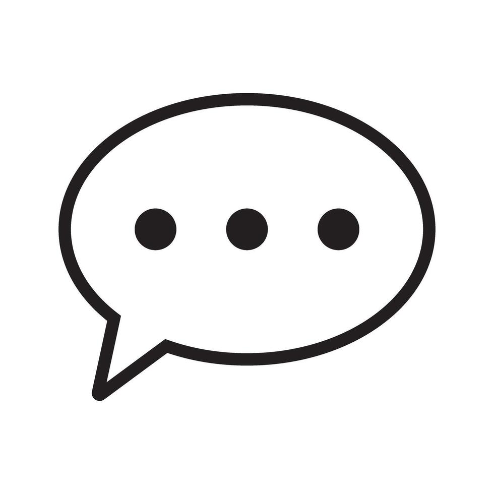 Chat icon. Dialogue icon. Speech bubble simple icon. vector