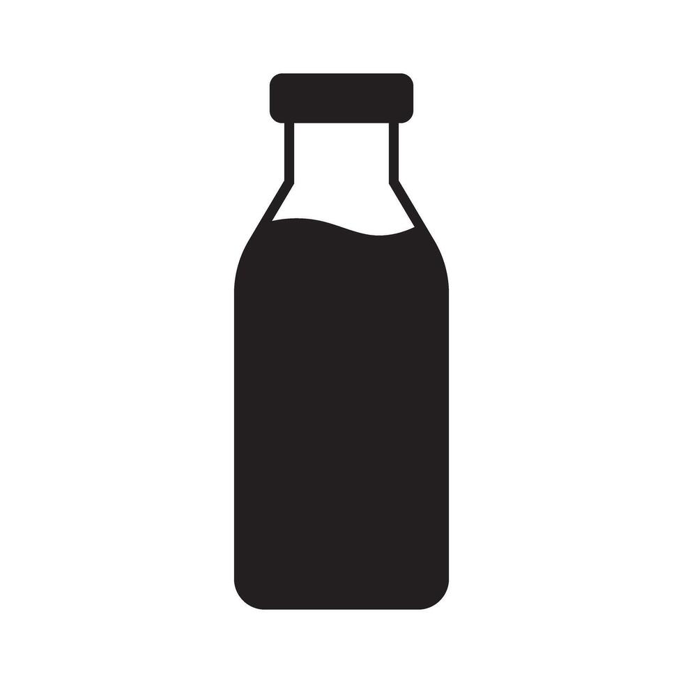 Bottle icon. Milk bottle icon. Milk jar illuctration. vector
