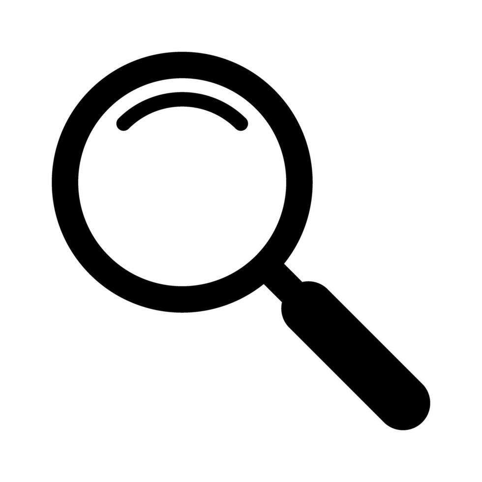 Magnifying glass icon, magnifier icon. vector