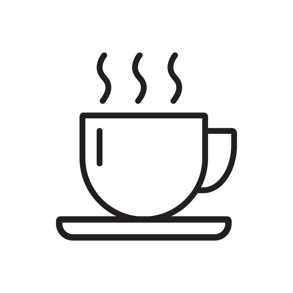 Cup line icon. vector