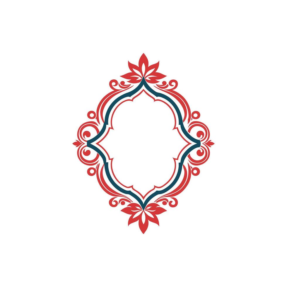 Minimal Line Art Frame Design on White vector