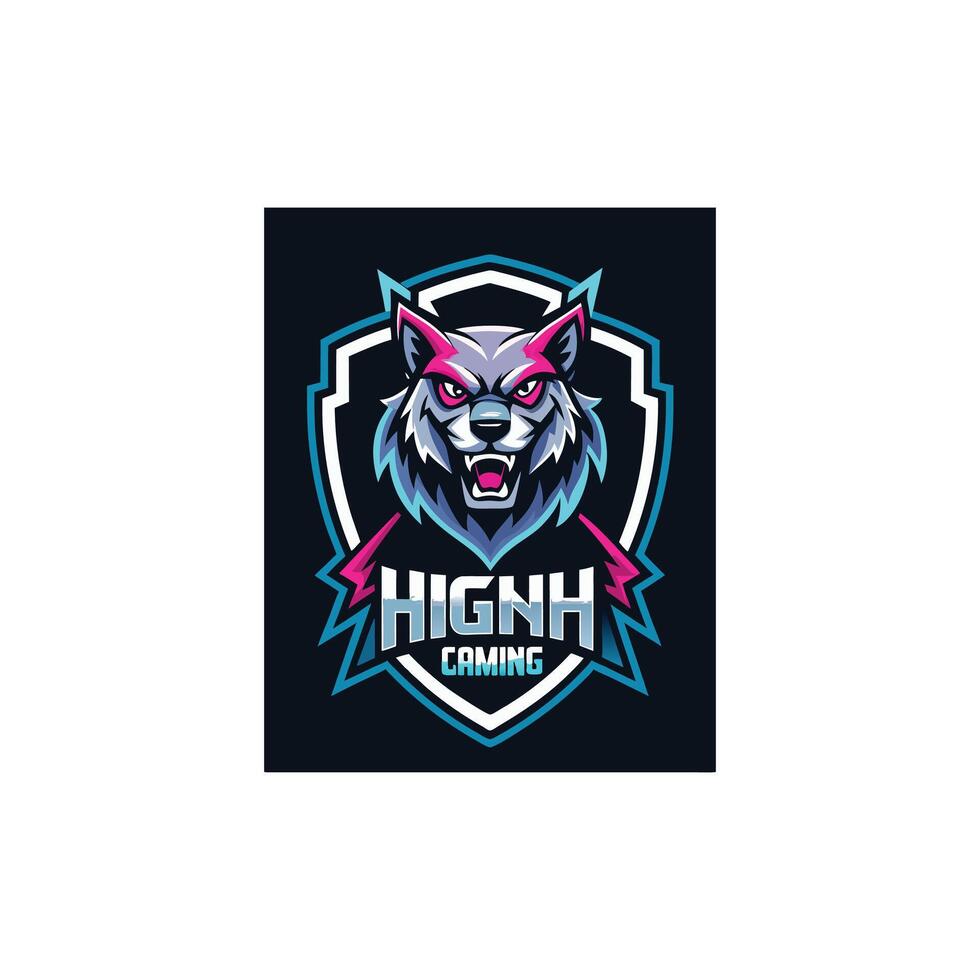 Warrior Mascot Gaming Logo Illustration on White vector