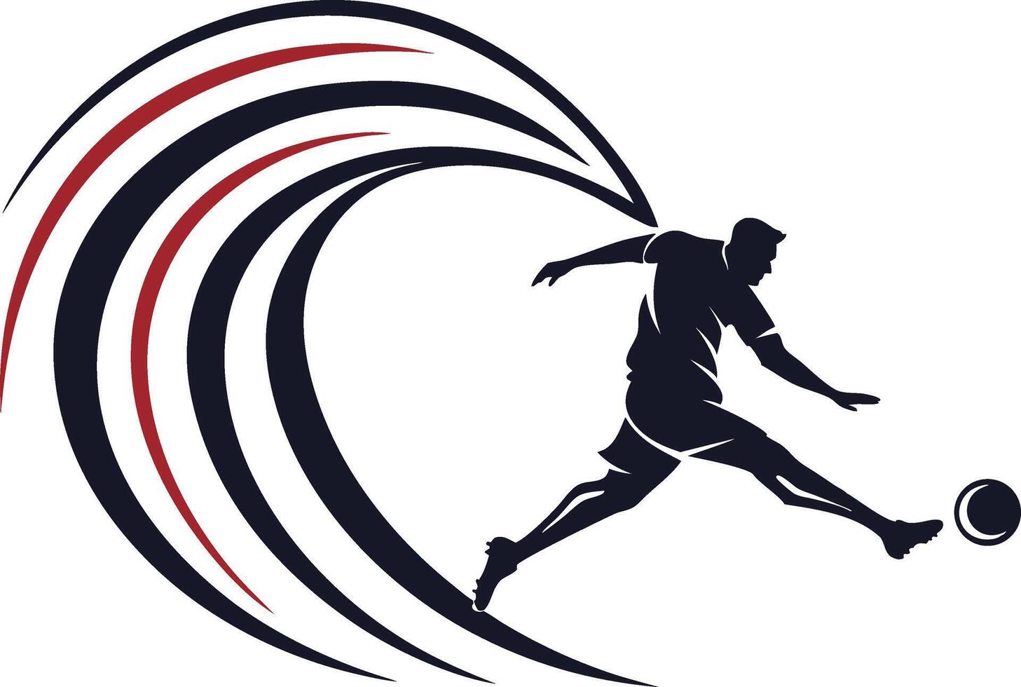 Minimalist Football Art for Digital Use vector