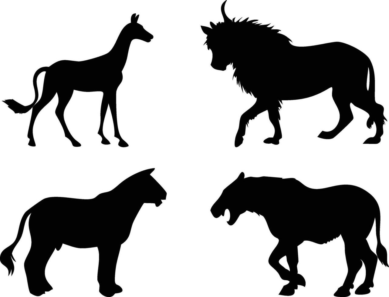 Animal Silhouettes Set for Design and Branding vector