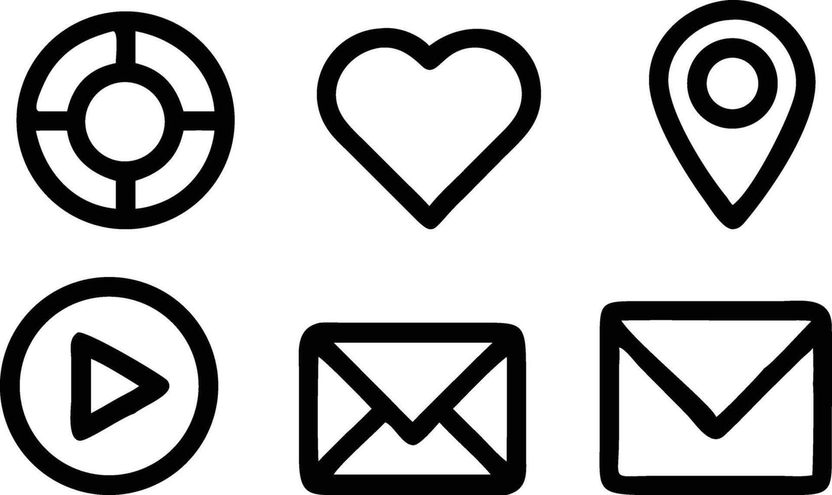 Clean Business Icons for Digital Design vector