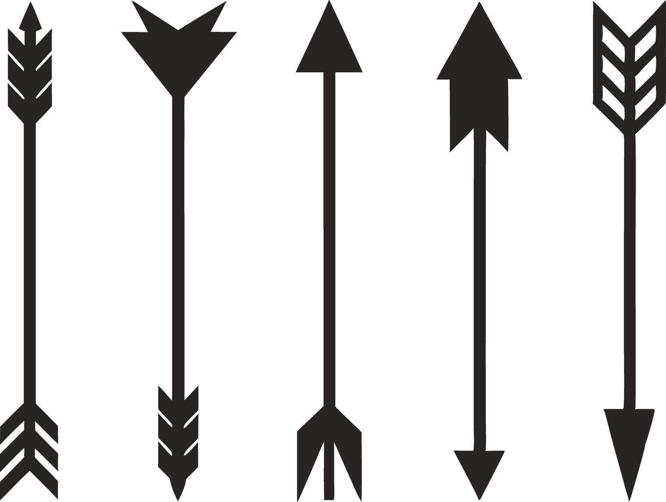 Arrow Silhouette Artwork for Digital Projects vector