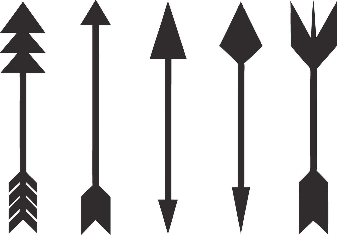 Stylish Arrow Silhouette Graphics for Artists vector