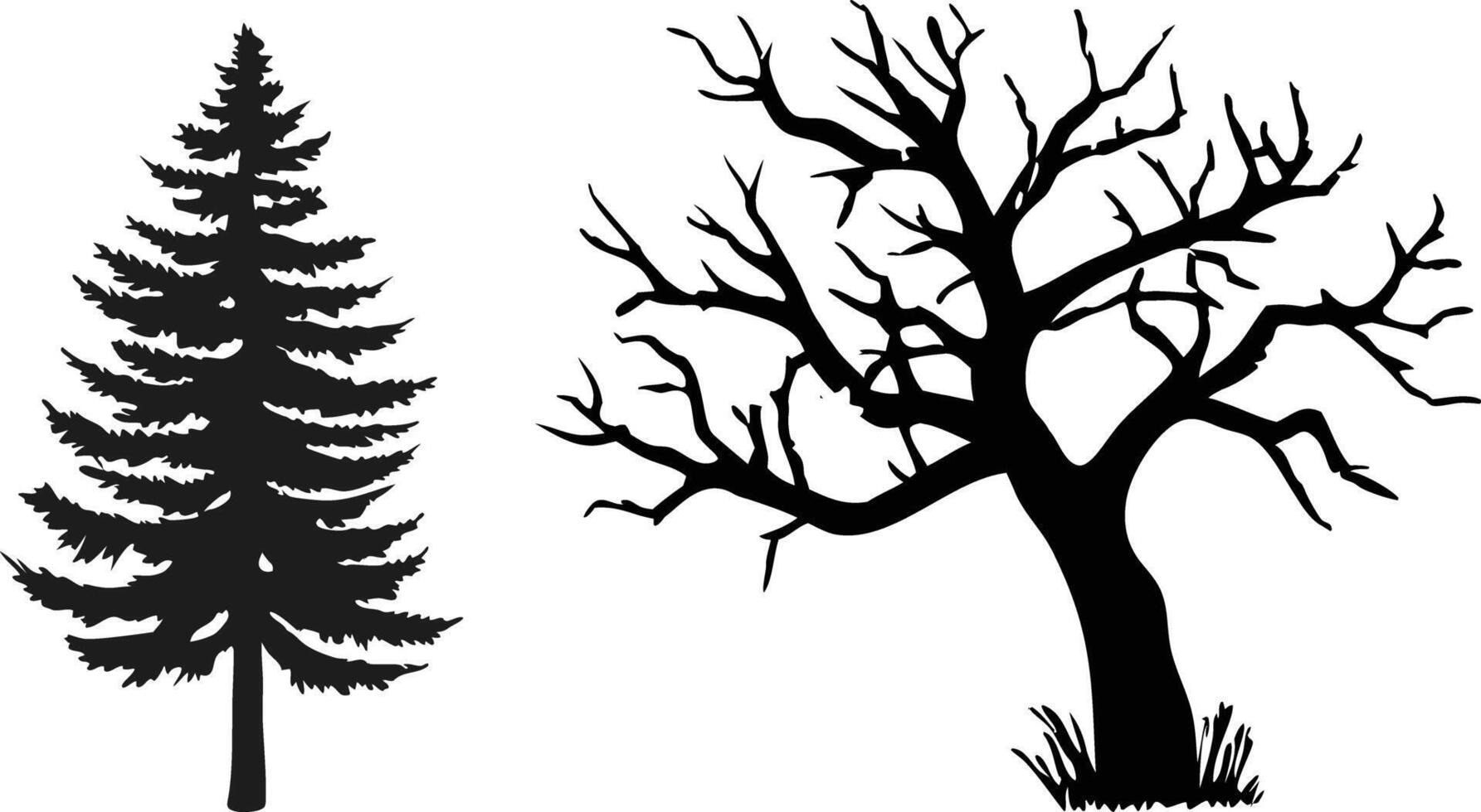 Minimal Tree Art for Nature Themes vector