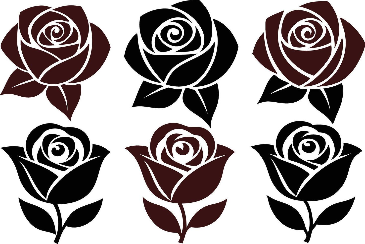 Rose Silhouette Illustration vector