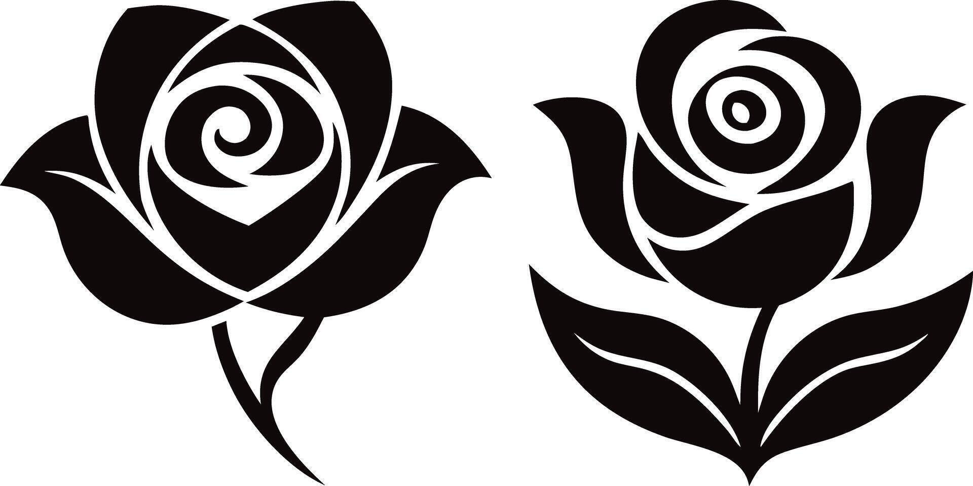 Rose Silhouette Design vector