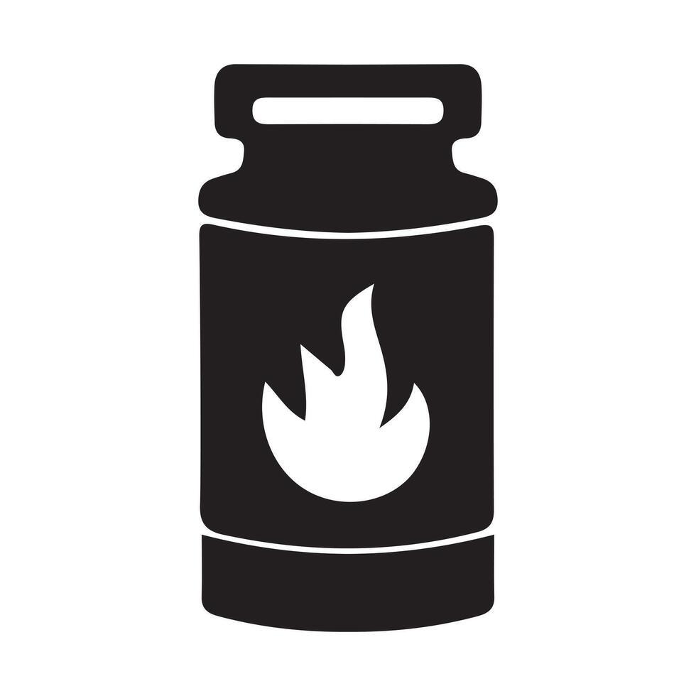 Liquid Container Icon, Danger Symbol Graphic, Inflammable Material Sign, Warning Label Art, Fire Hazard Illustration vector