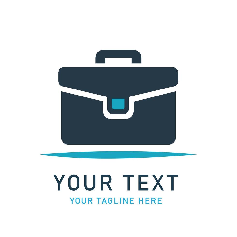 Classic Briefcase Illustration, Business Portfolio Graphic, Professional Case Symbol vector