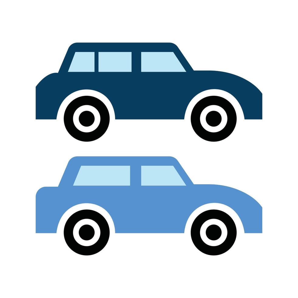 Car Icons Set, Simple Automobile Graphics, Vehicle Symbol Illustrations, Transportation Sign Art vector