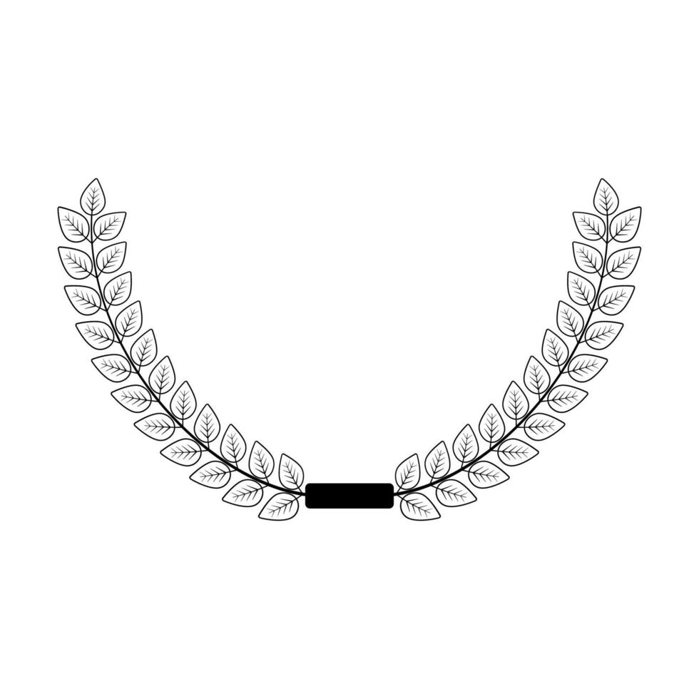 A laurel wreath with leaves on it vector
