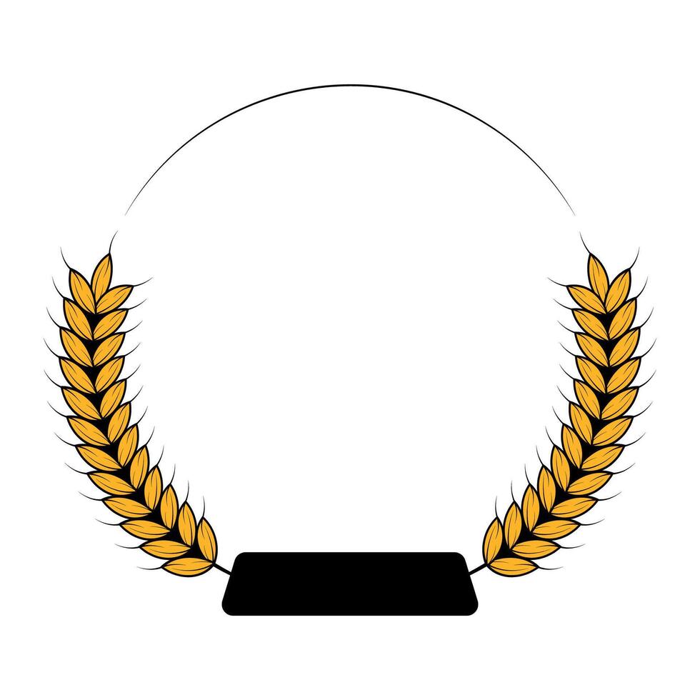 A wheat wreath on a white background vector