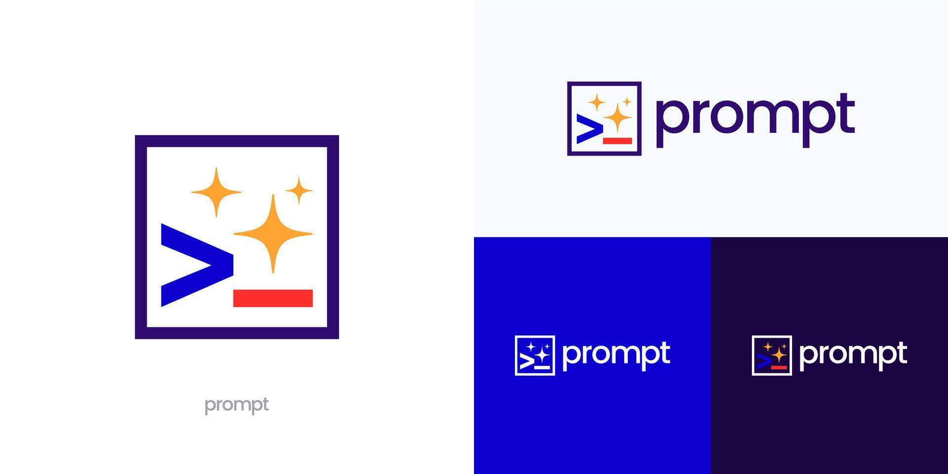 Coding prompt for instructions or questions given to , logo icon design, Integration of artificial technology in the process, innovative tech compatible for web, app for AI generation vector