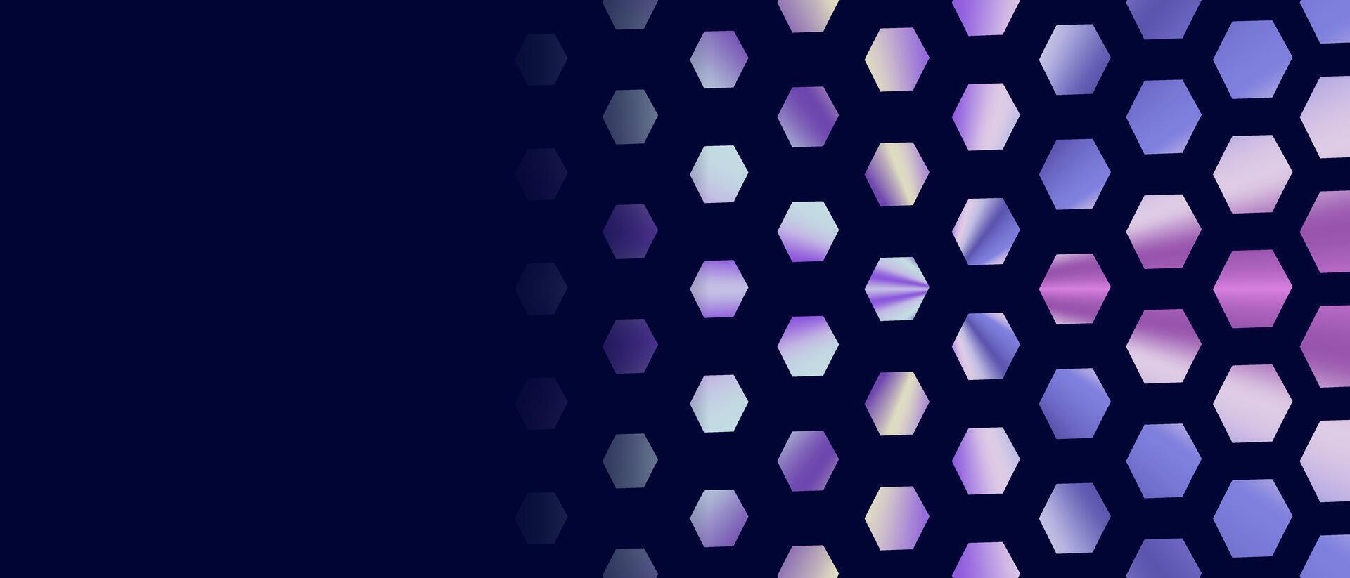 Iridescent Dark Blue Colorful Glossy Abstract Background Banner vector