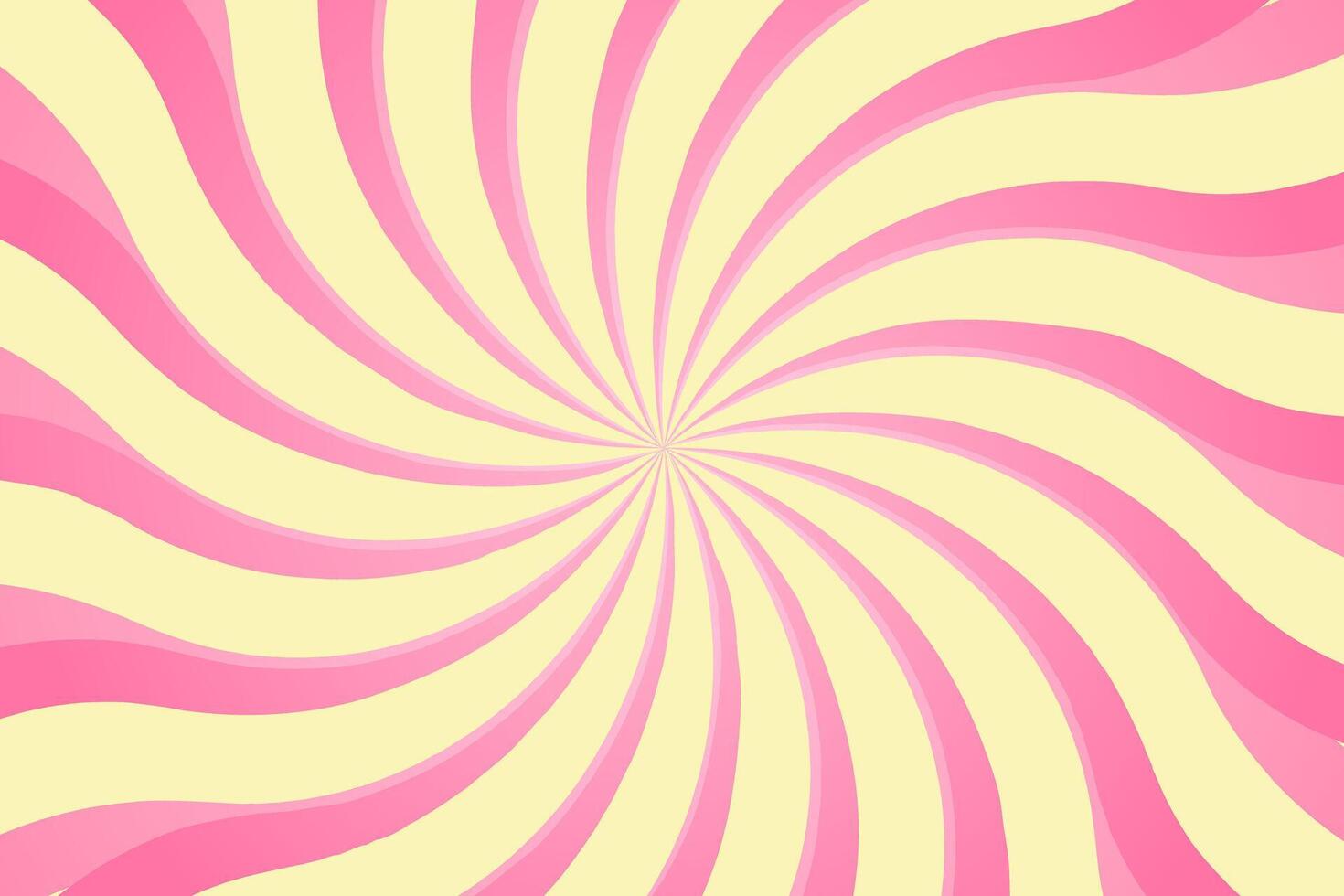 Pink Yellow Candy Cream Swirl. Vanilla Strawberry Twisted Spiral Background vector