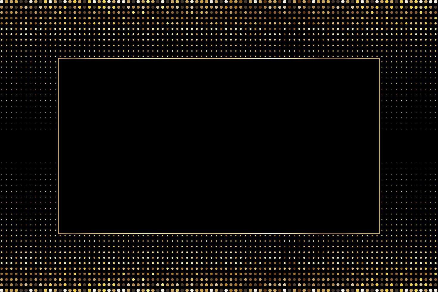 Festive Elegant Gold and Black Frame Border Background vector