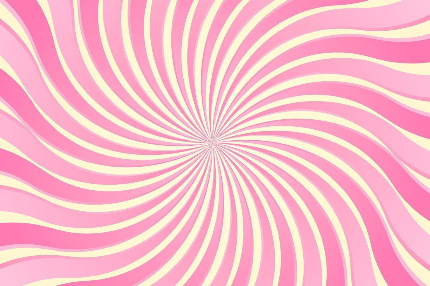 Pink Yellow Candy Cream Swirl. Vanilla Strawberry Spiral Background vector