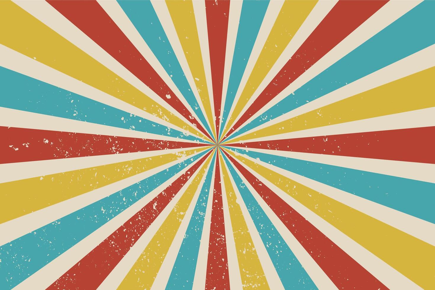 Vintage Colorful Grunge Retro Circus Rays Background vector