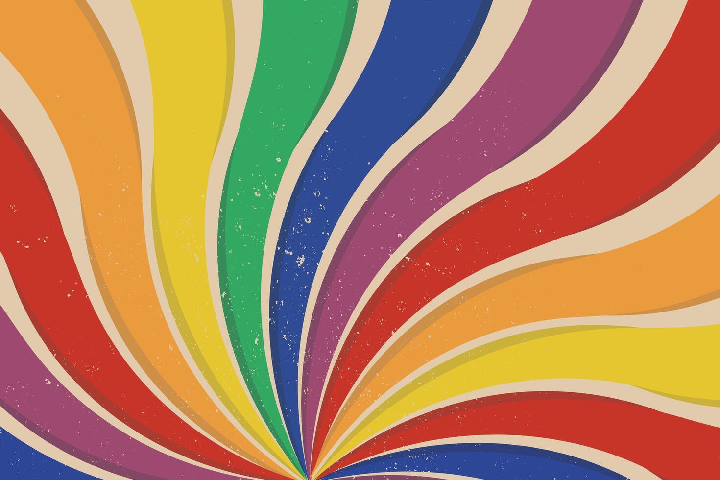 Colorful Grunge Pinwheel Retro Circus Rays Background with Swirl vector