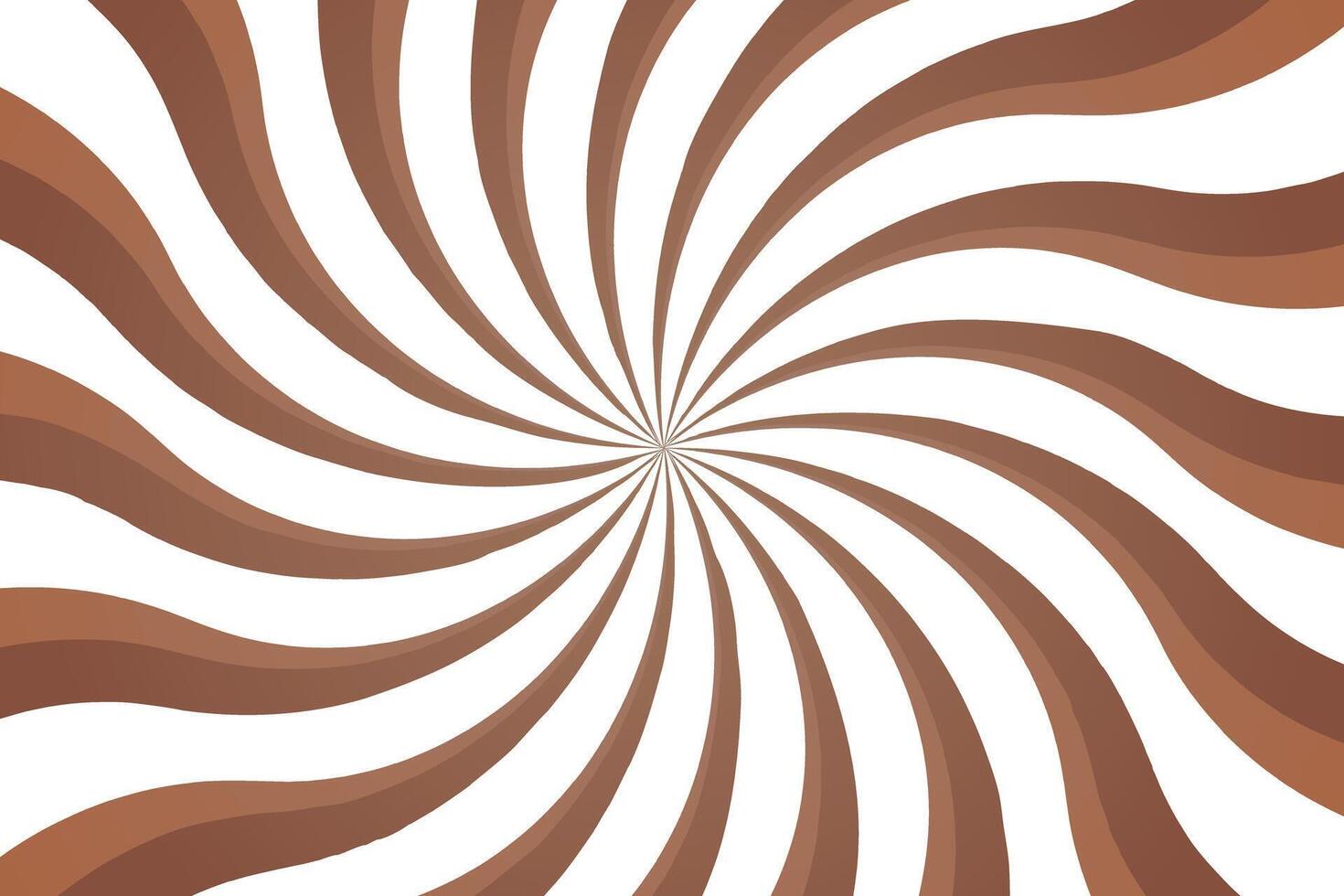 Chocolate Candy Cream Swirl Brown White Twisted Spiral Background vector