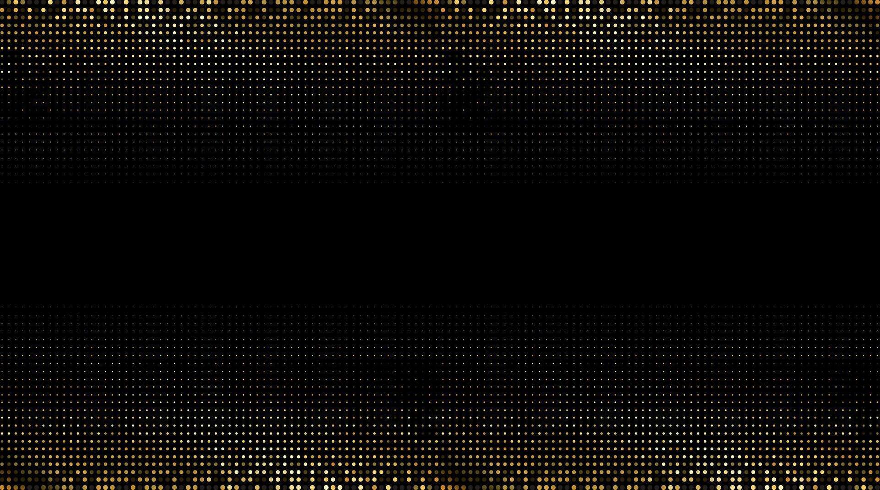 Festive Elegant Gold and Black Fading Halftone Dots Border Pattern Texture Background vector