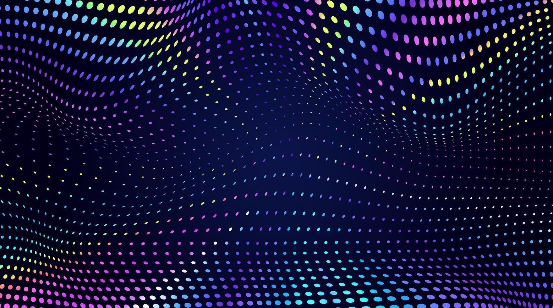 Abstract Digital Movement Background. Dotted Flowing Wave Colorful Backdrop. vector