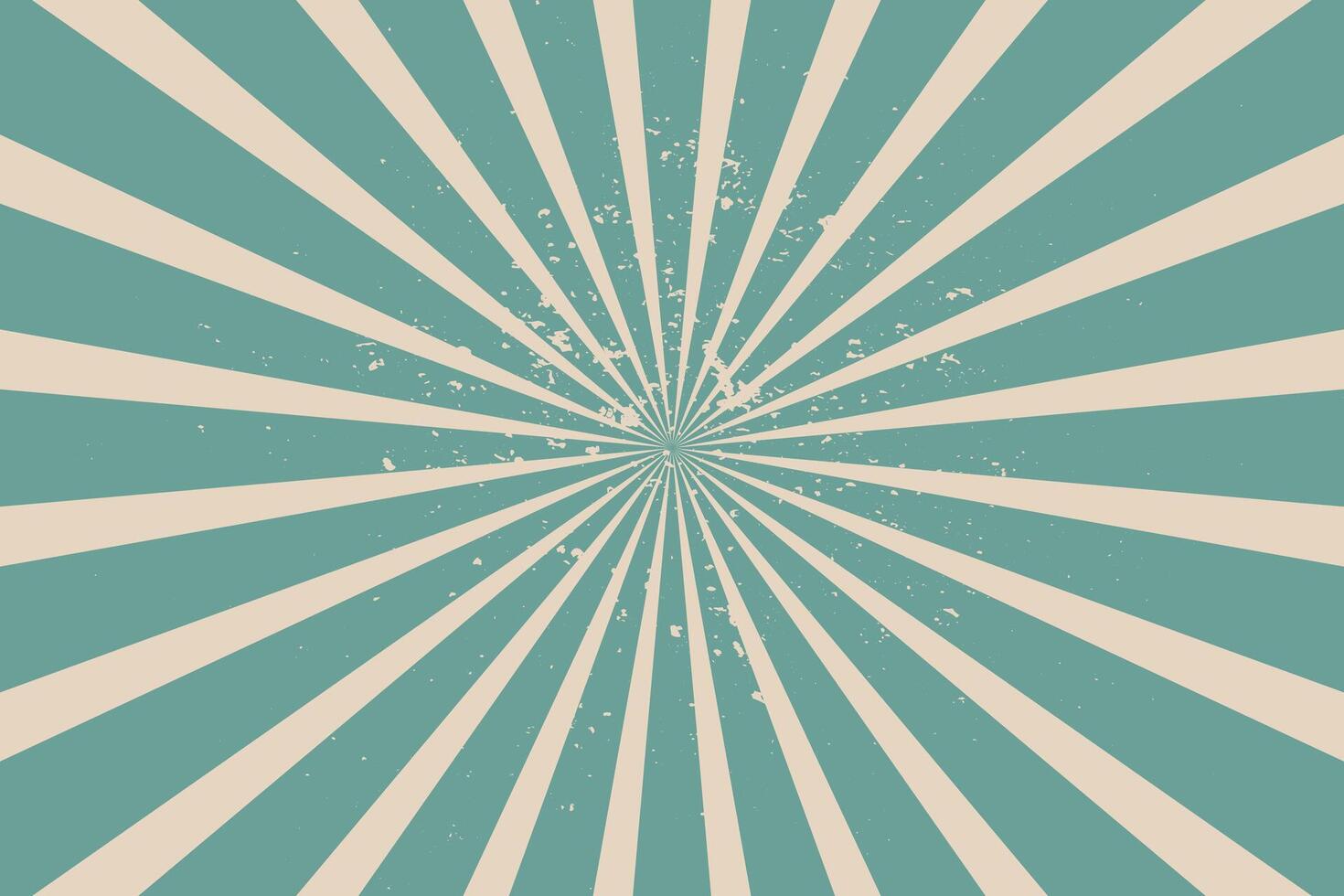 Vintage Blue Beige Retro Circus Rays Background vector
