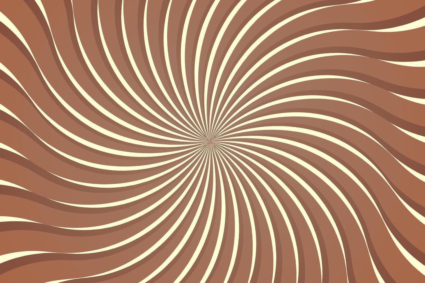 Chocolate Vanilla Candy Cream Swirl Brown Twisted Spiral Background vector