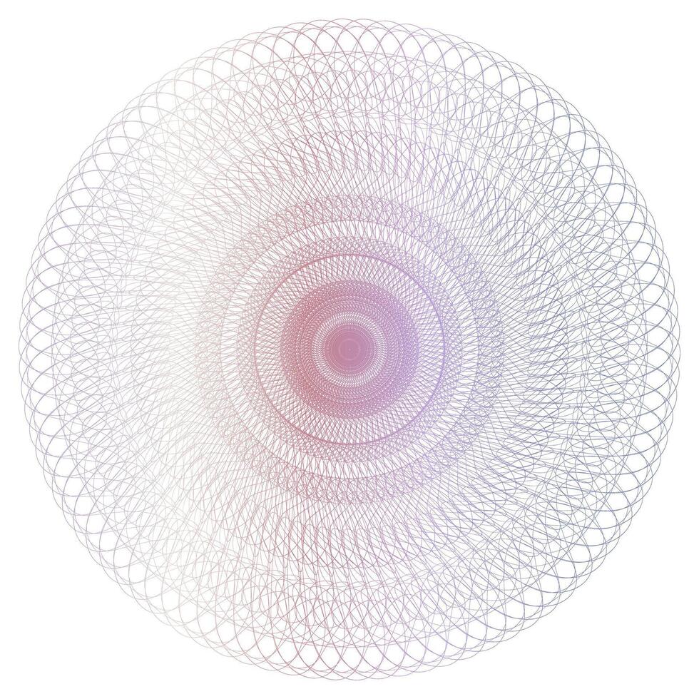 Modern Guilloche Round Certificate Watermark vector