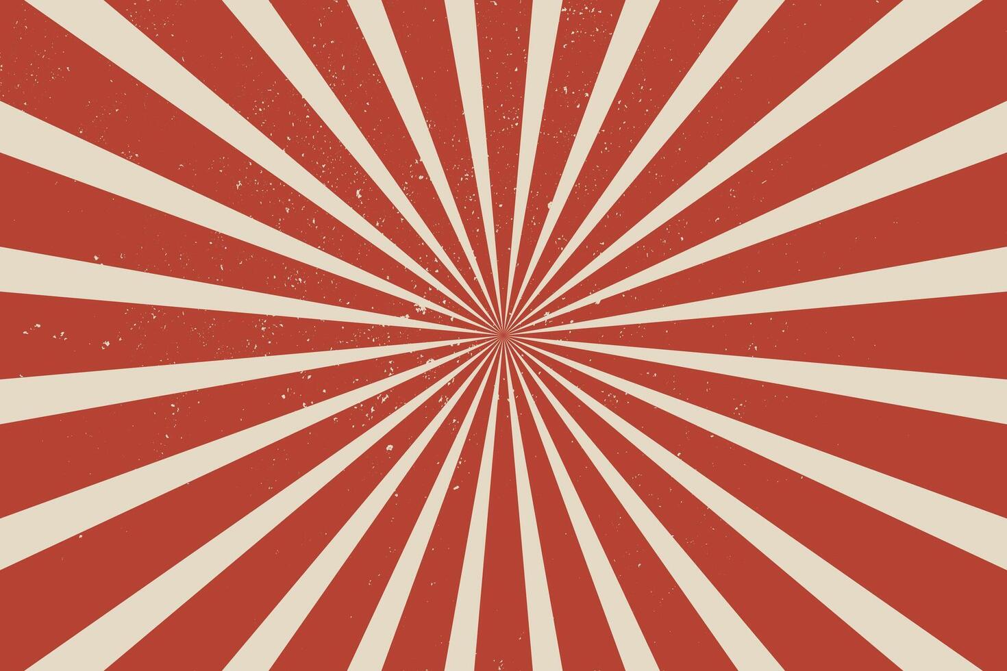 Vintage Red Beige Retro Circus Rays Background vector