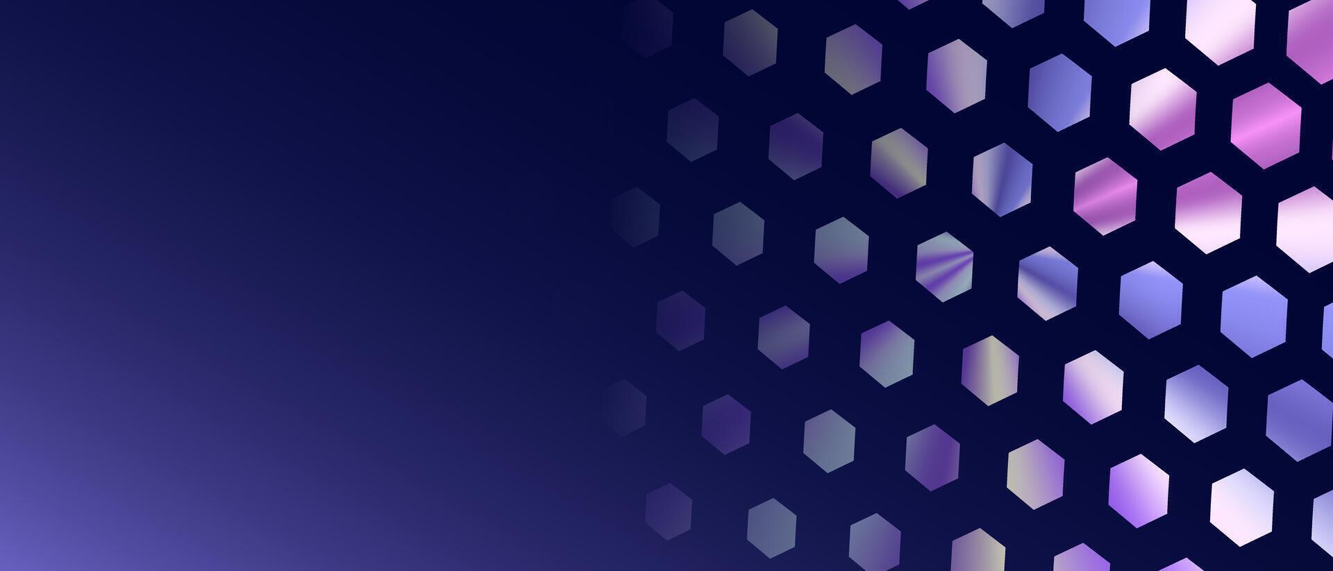 Iridescent Dark Blue, Pink and Purple Shine Abstract Background Banner vector