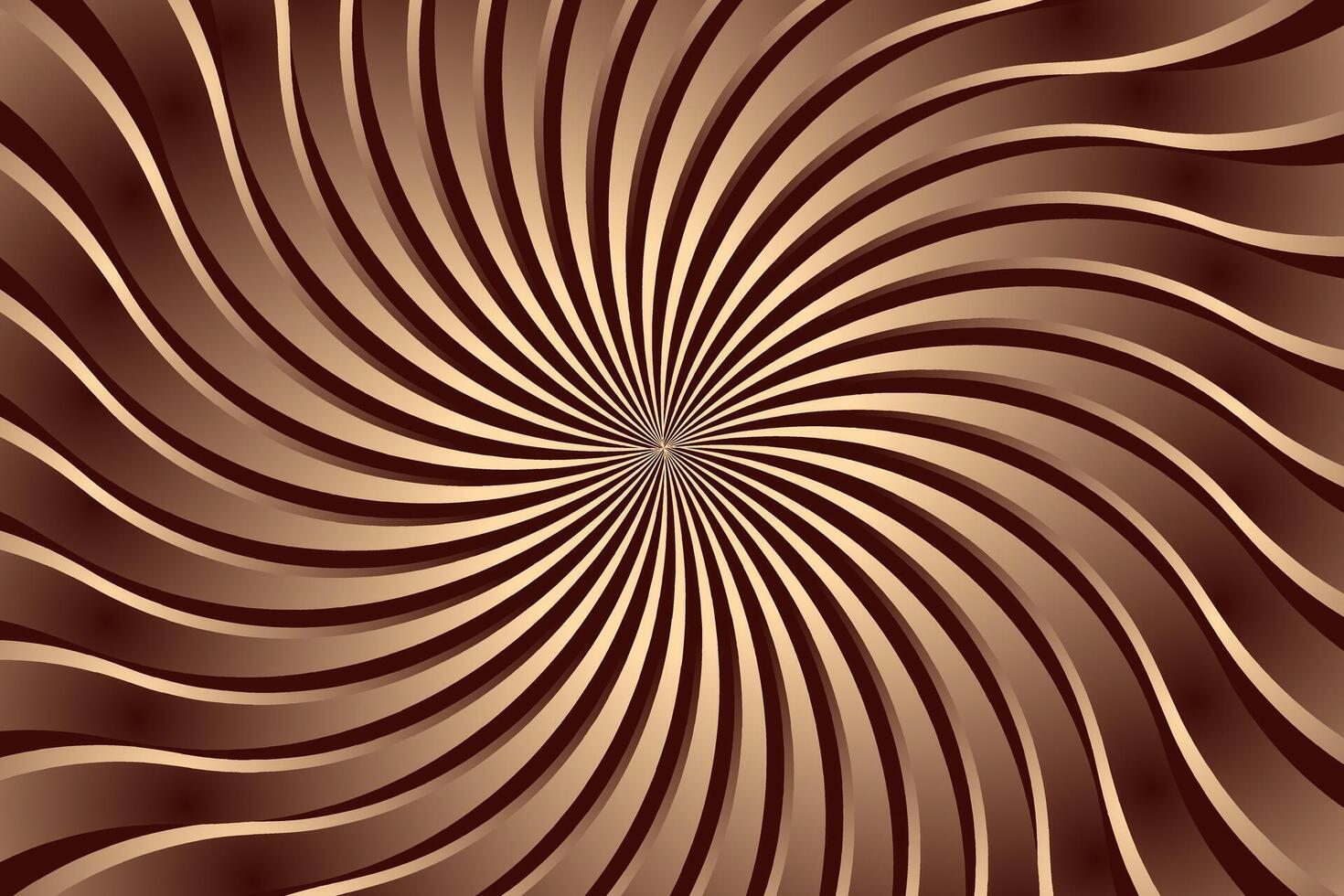 Chocolate Candy Cream Swirl Brown Twisted Spiral Background vector