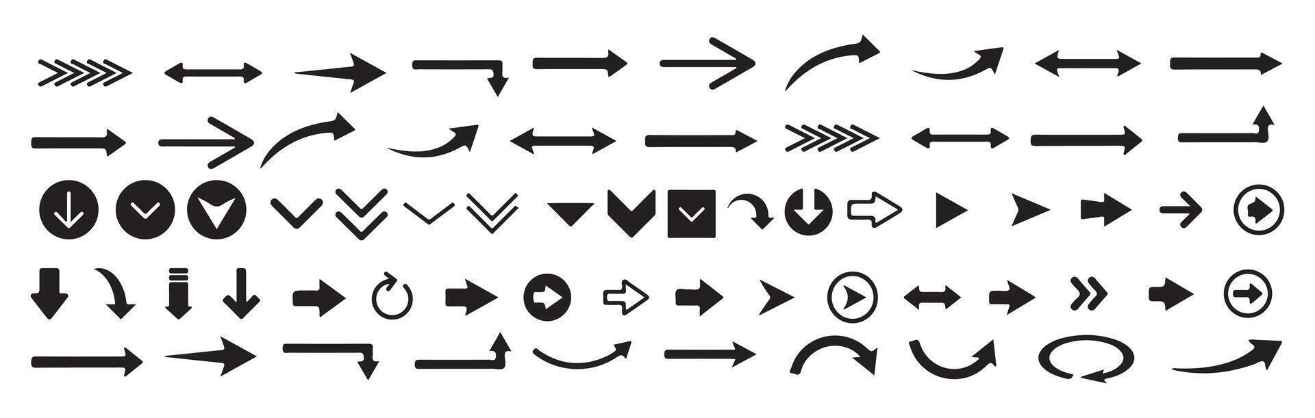 Minimal Arrow Icon Set, icon and graphics vector