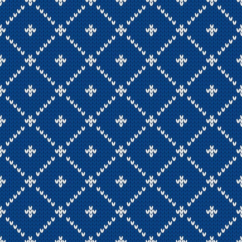 Nordic ethnic style ornament with dots and rhombs. Diamond pattern seamless texture. vector