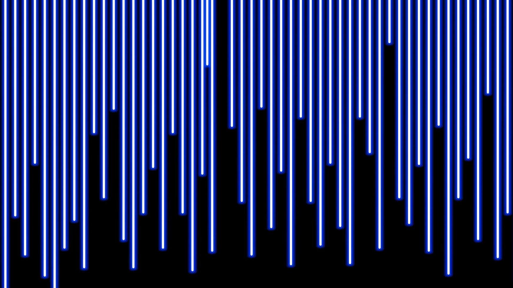 Blue neon lines background glowing down, dark with bright lines. Suitable for presentation, business, advertising, etc. vector